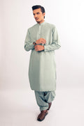 Mint Green Patti-collar Shalwar Kameez