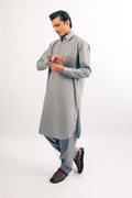 Light Grey Shirt Collar Shalwar Kameez