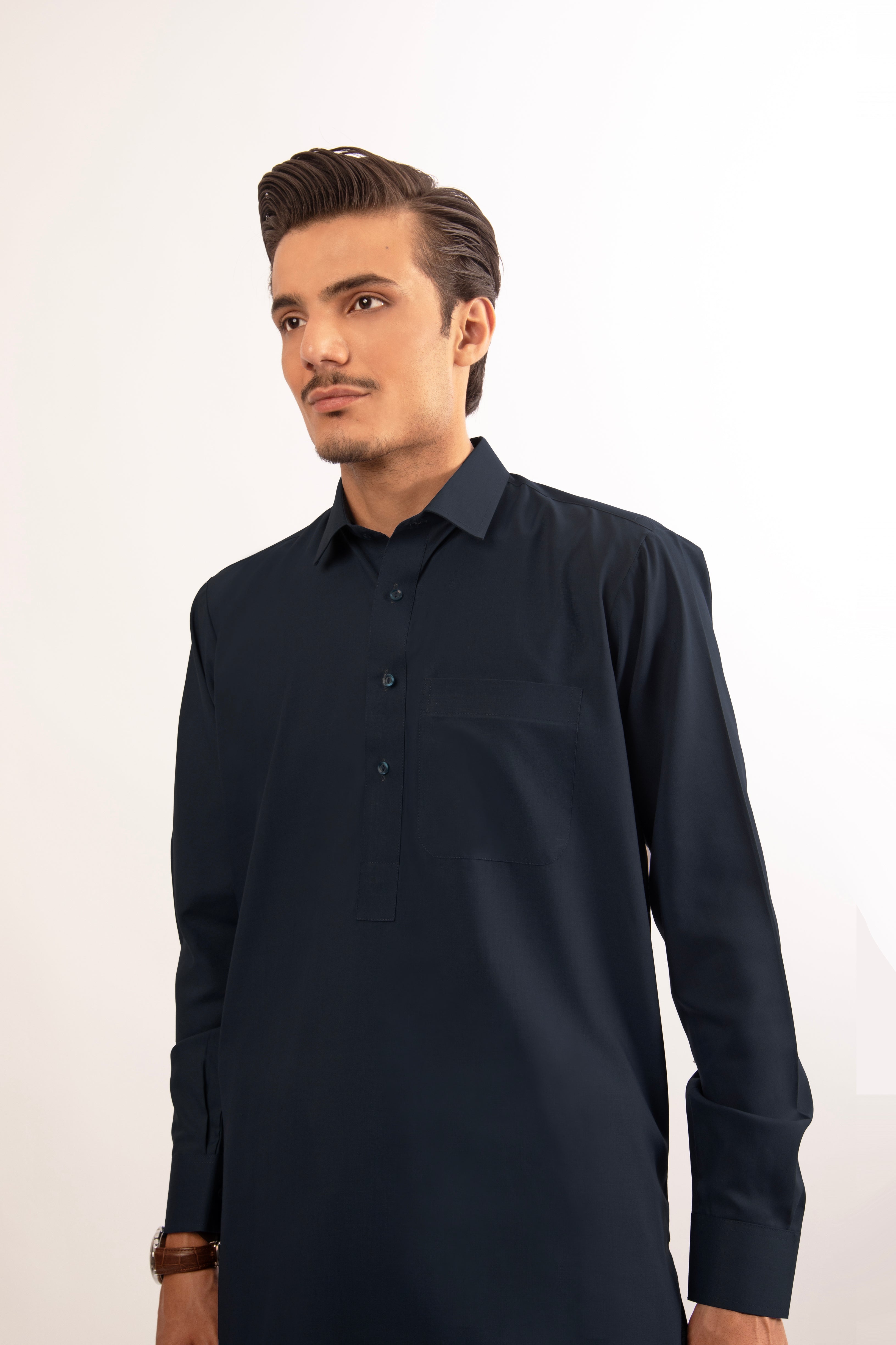 Deep Dark-Blue Classic Shalwar Kameez