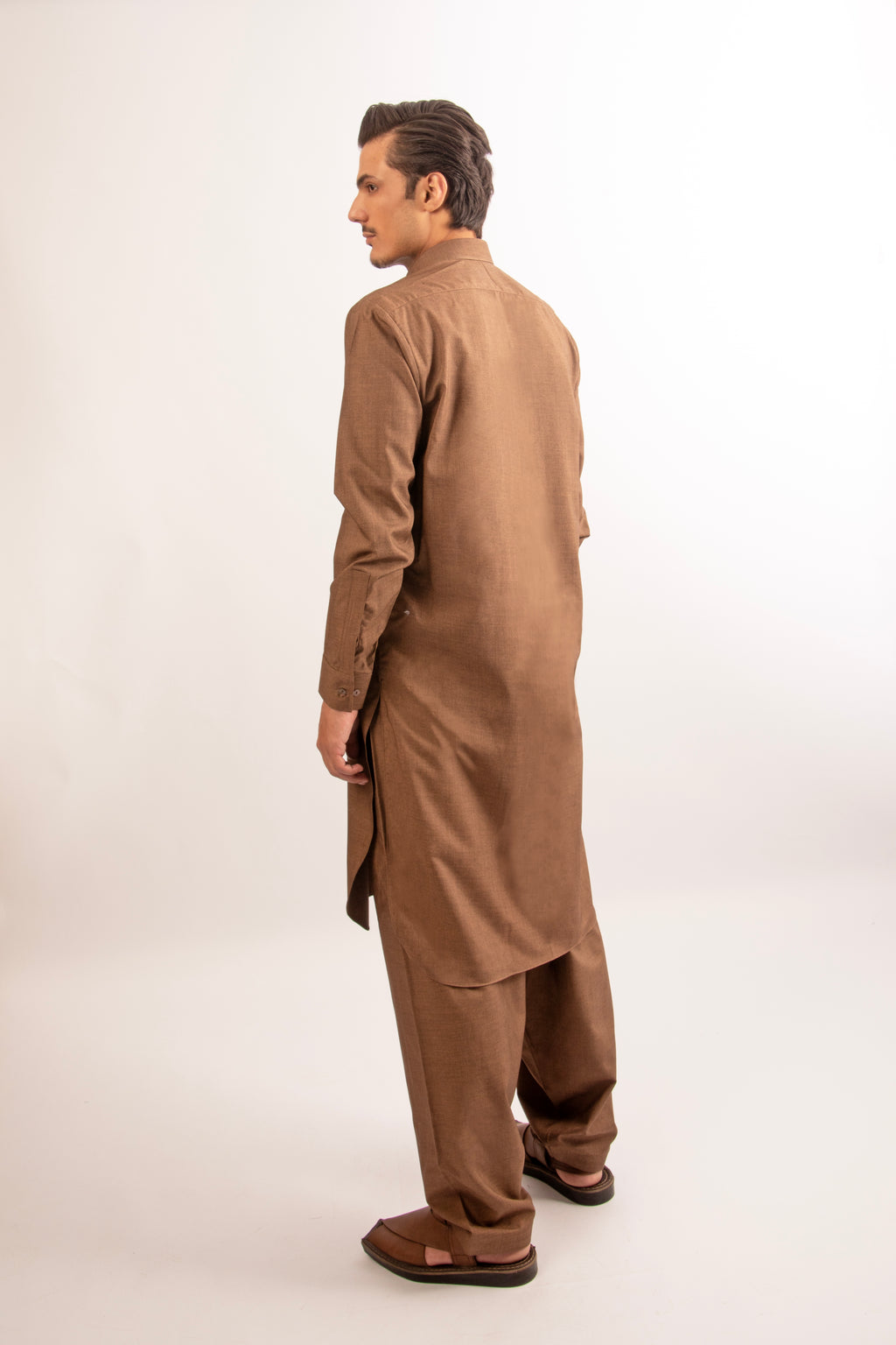 Clay Brown Classic Shalwar Kameez