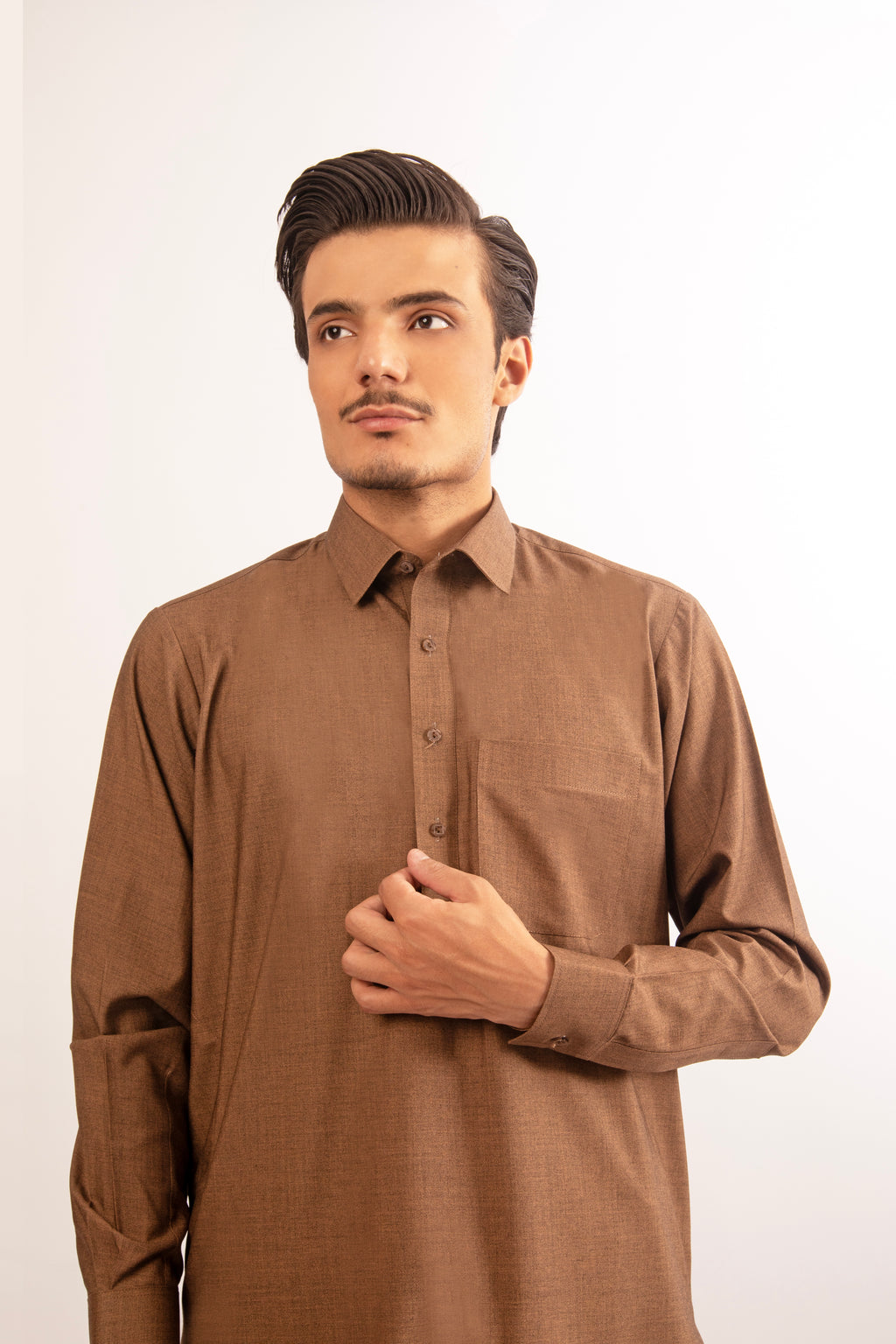 Clay Brown Classic Shalwar Kameez