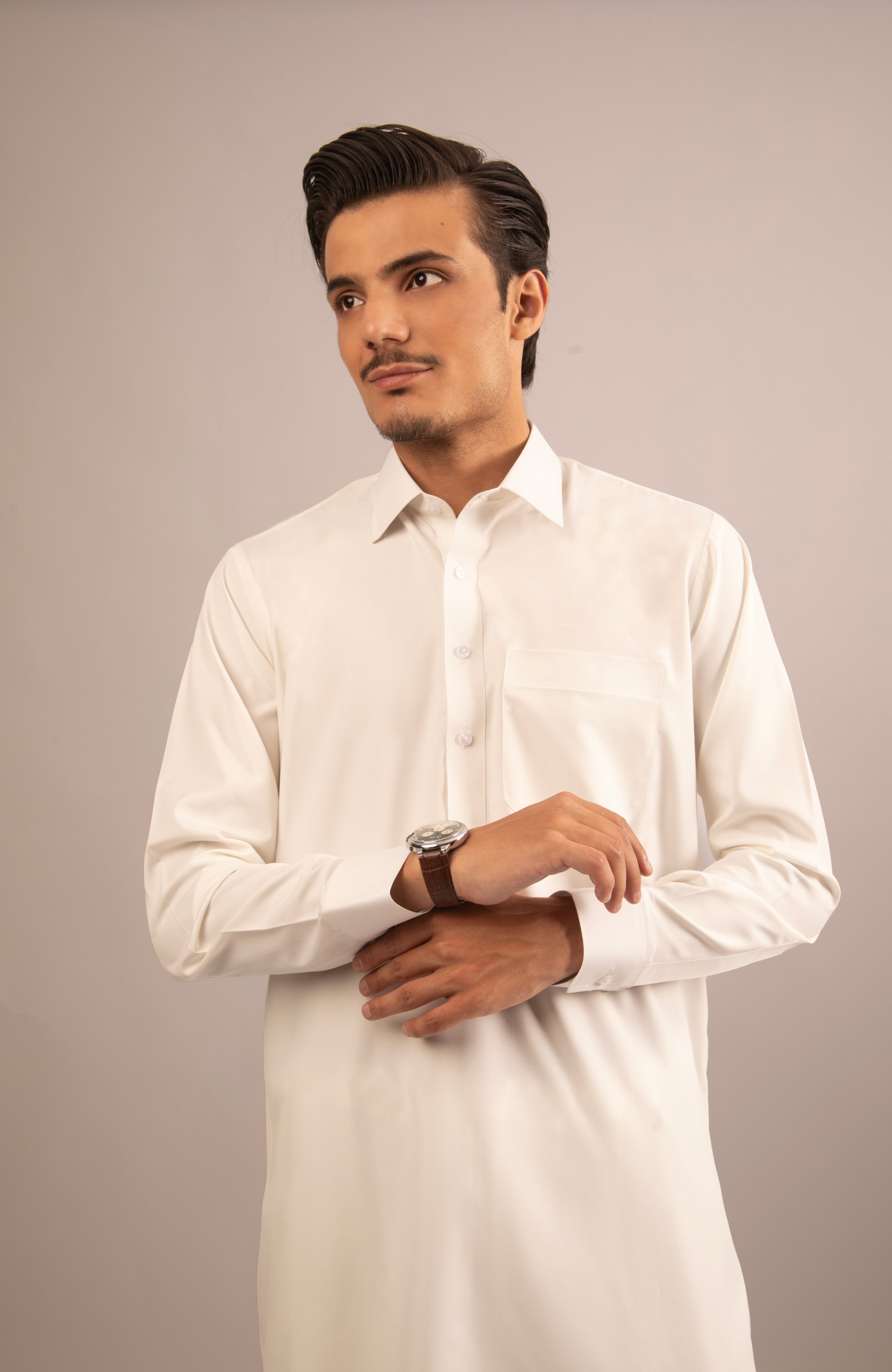 Off White Classic Boski Shalwar Kameez