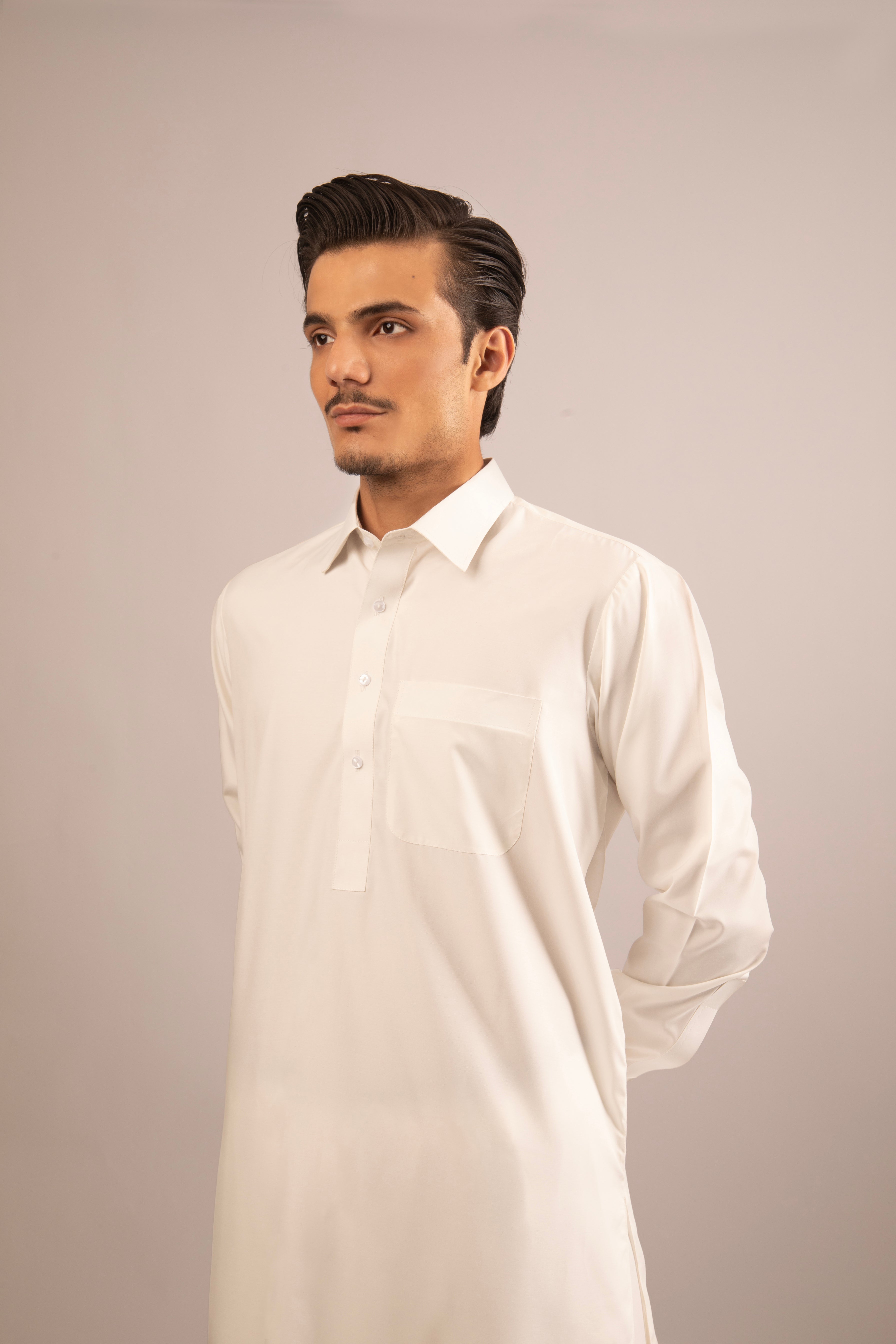 Off White Classic Boski Shalwar Kameez