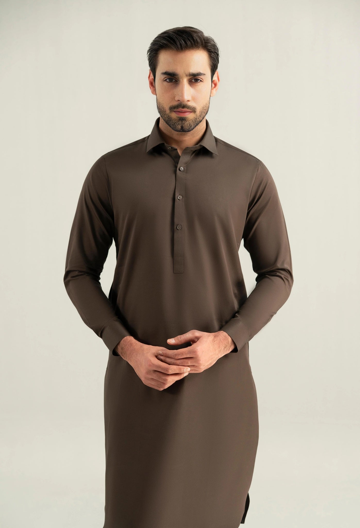 Chestnut Brown Cotton Shalwar Kameez