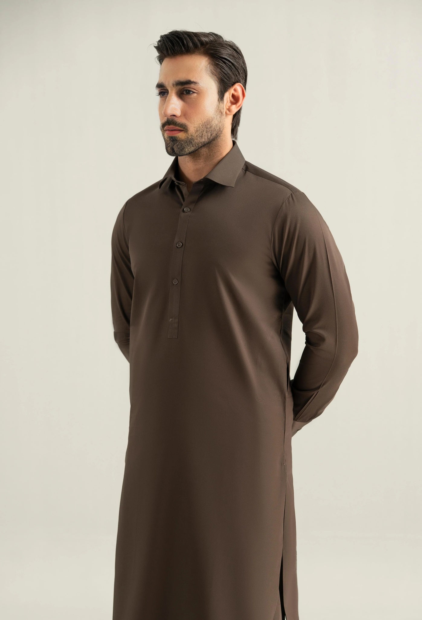 Chestnut Brown Cotton Shalwar Kameez