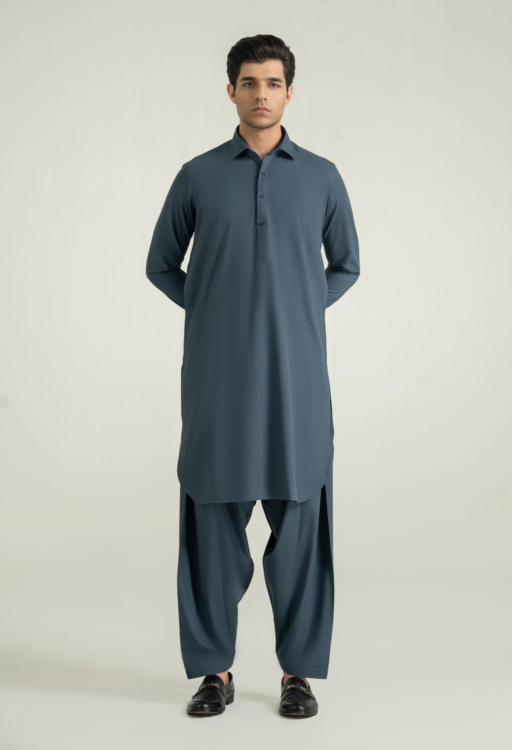 Midnight Blue Blended Shalwar Kameez