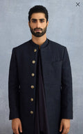 Black Long-Coat with Gold Buttons