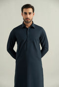 Navy Blue Cotton Shalwar Kameez