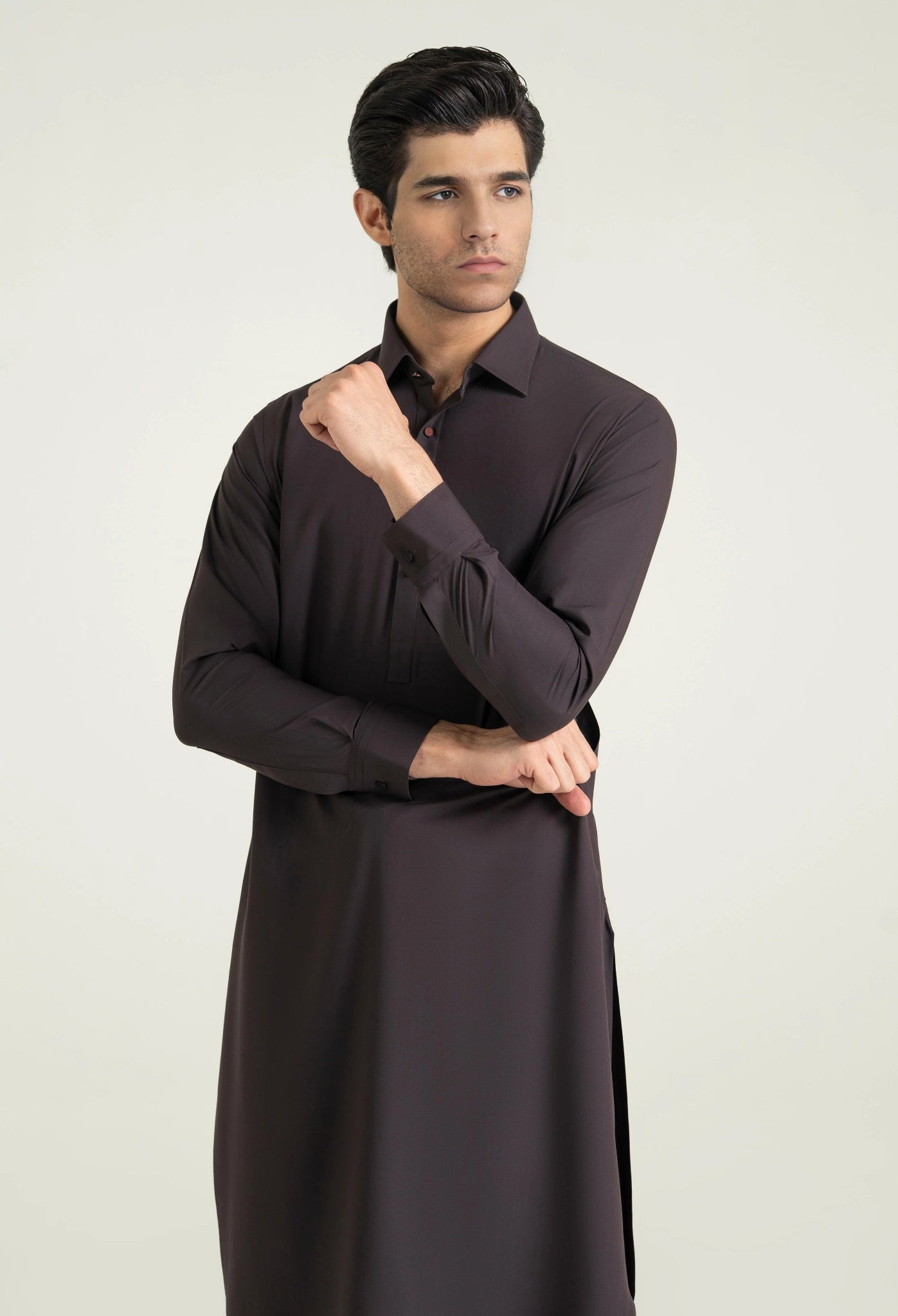 Chocolate Plum Blended Shalwar Kameez