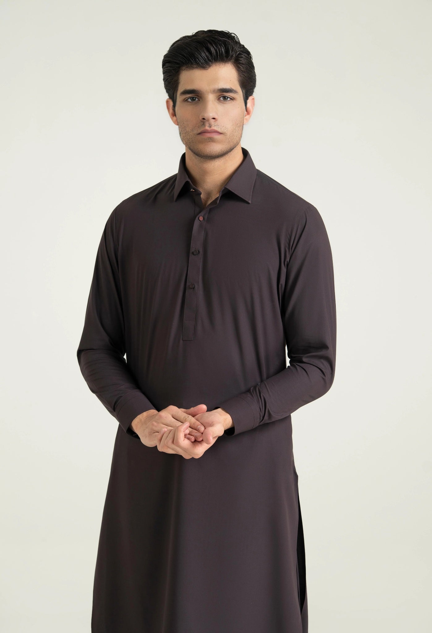 Chocolate Plum Blended Shalwar Kameez