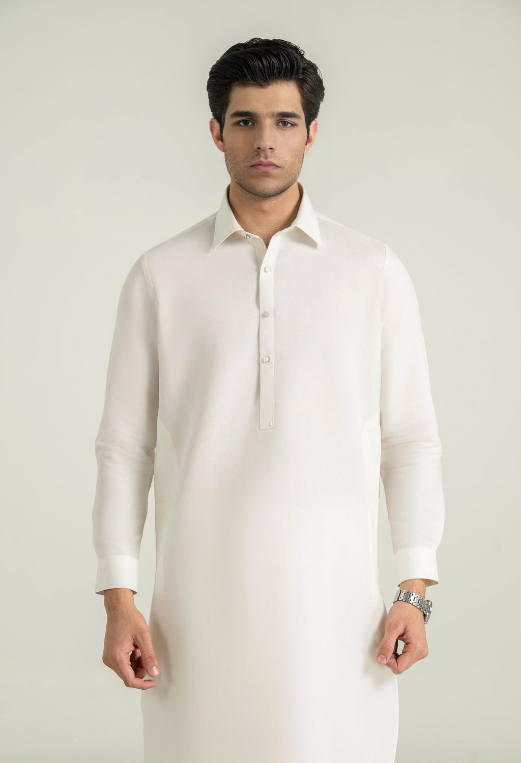 Creamy White Blended Shalwar Kameez