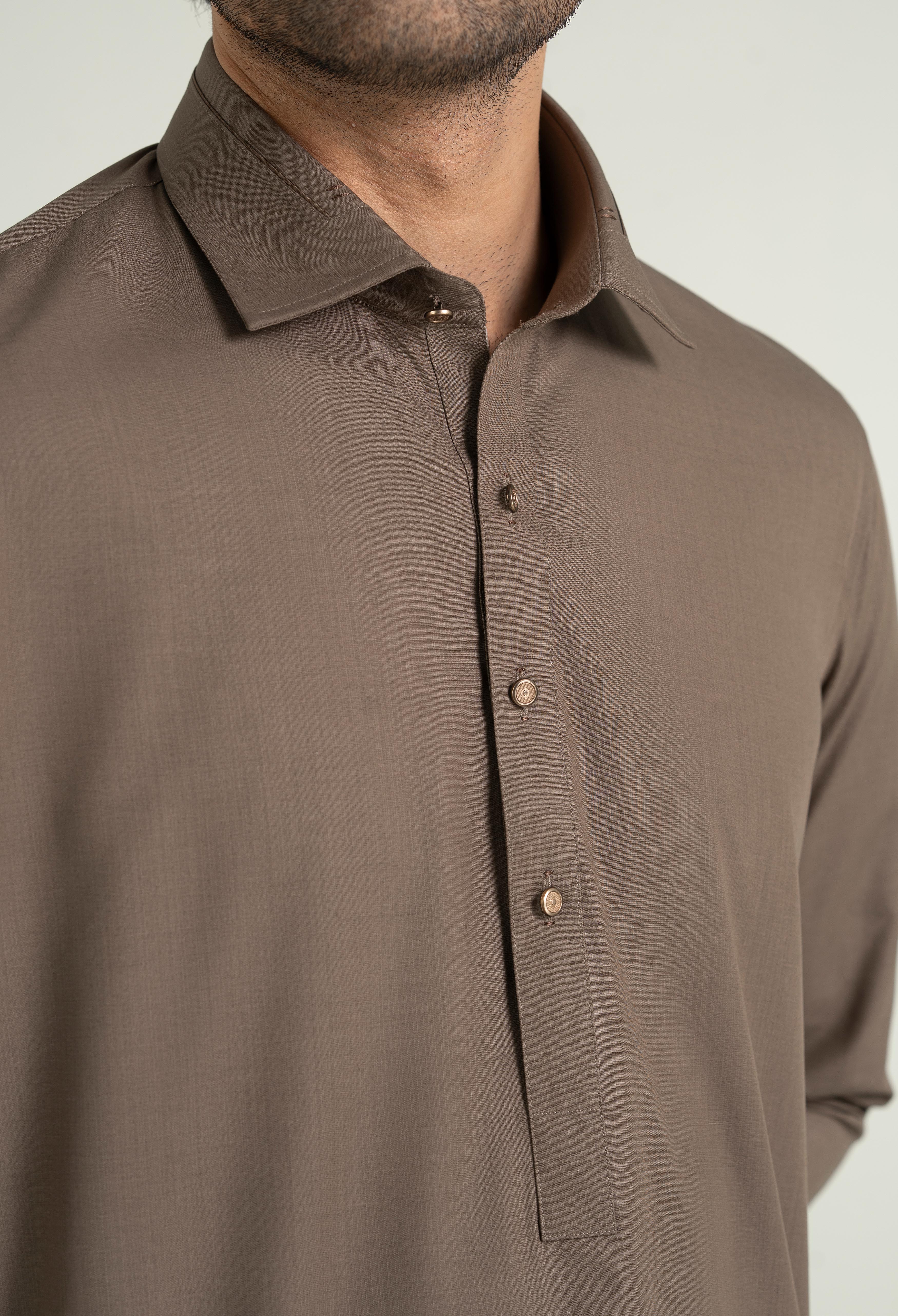 Taupe Blended Shalwar Kameez