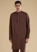 Pale Maroon Kurta Pajama with Back detailed Waist-Coat
