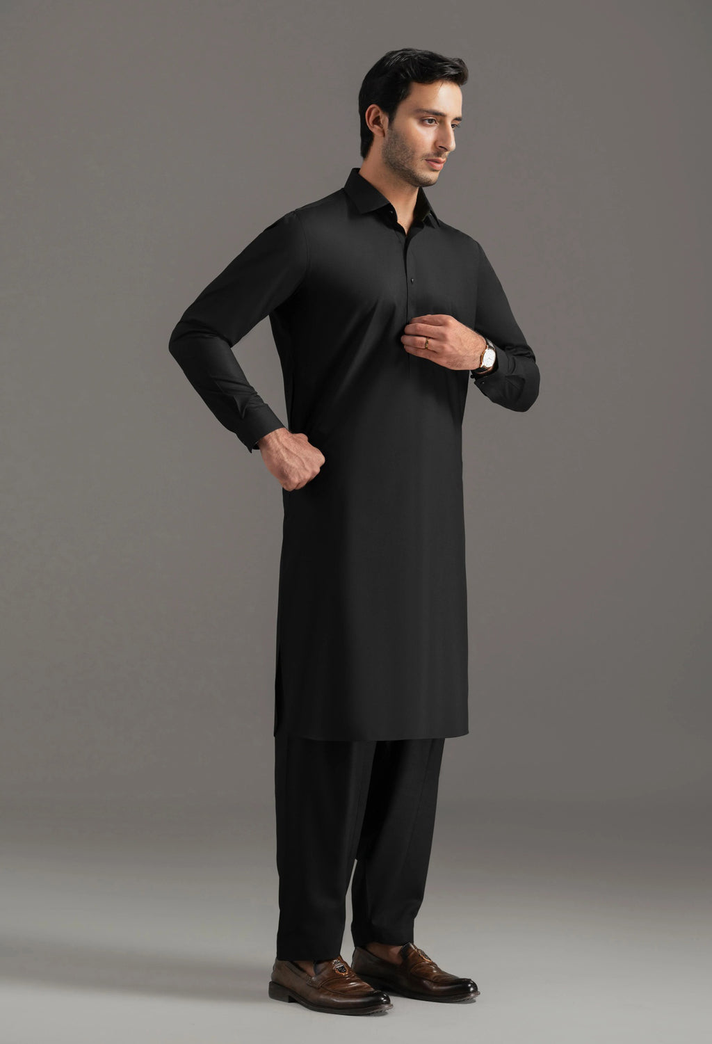Black Blended Shalwar Kameez