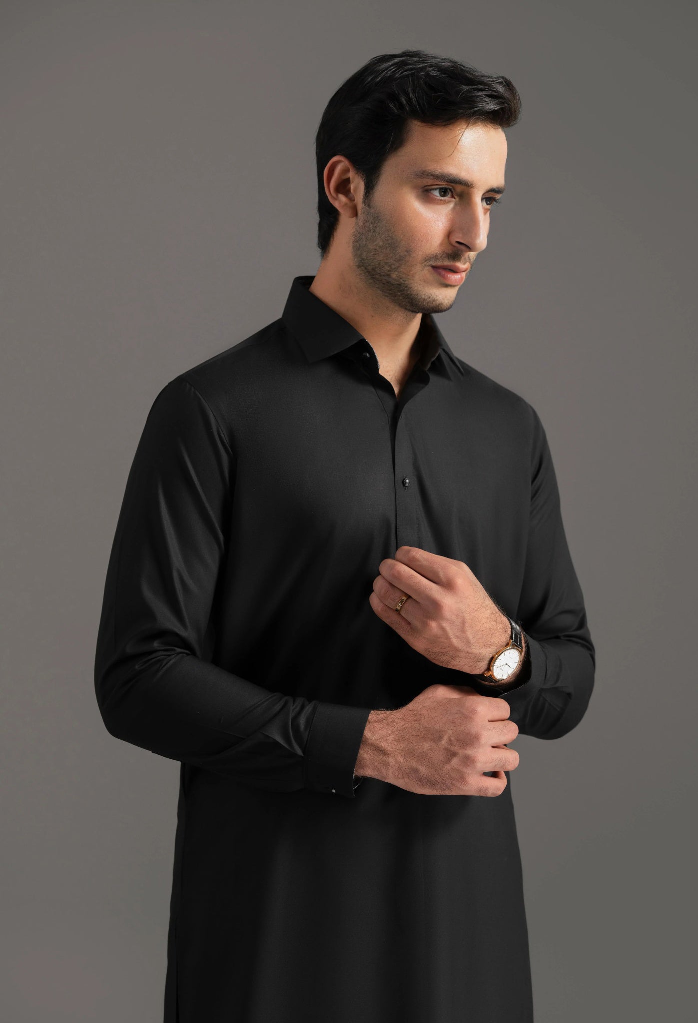 Black Blended Shalwar Kameez